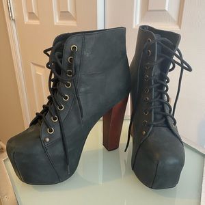 Jeffrey Campbell Leather Platform LITA Boots